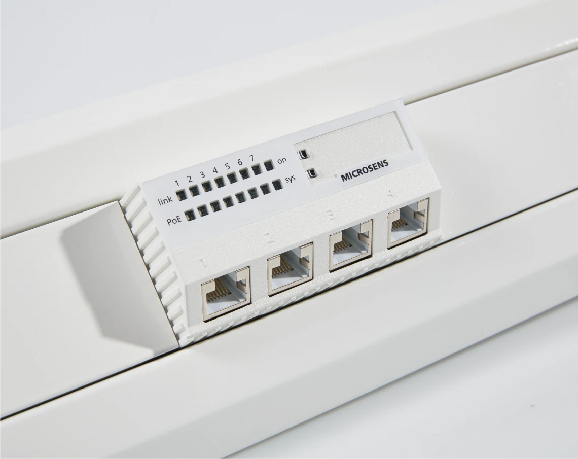 MICROSENS 7-Port 10GbE Micro Switch PoE++